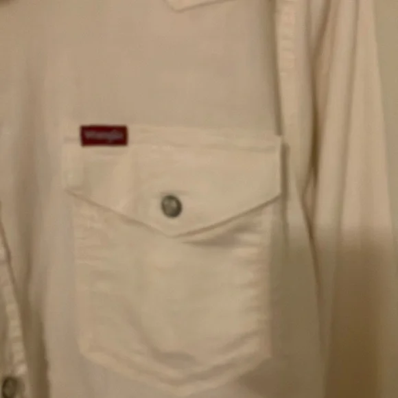 Wrangler White Casual Button Down Shirt - Picture 5 of 6